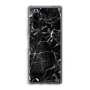 CaseCompany Zwart Marmer 2: Sony Xperia 5 Transparant Hoesje