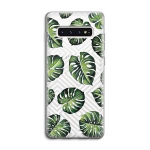 CaseCompany Geometrische jungle: Samsung Galaxy S10 4G Transparant Hoesje