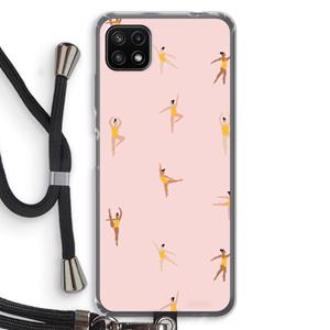 CaseCompany Dans #2: Samsung Galaxy A22 5G Transparant Hoesje met koord