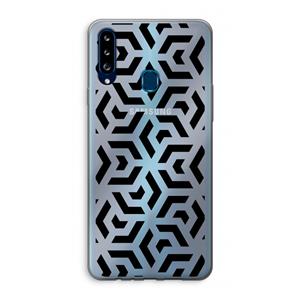 CaseCompany Crazy pattern: Samsung Galaxy A20s Transparant Hoesje