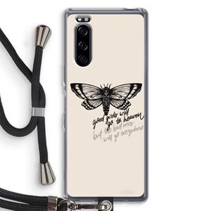 CaseCompany Good or bad: Sony Xperia 5 Transparant Hoesje met koord