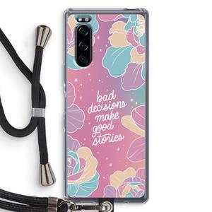 CaseCompany Good stories: Sony Xperia 5 Transparant Hoesje met koord