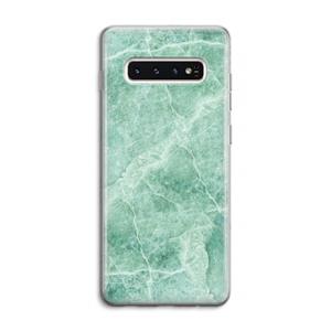 CaseCompany Groen marmer: Samsung Galaxy S10 4G Transparant Hoesje