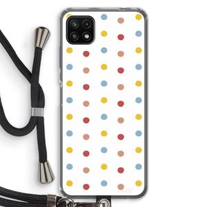 CaseCompany Bollen: Samsung Galaxy A22 5G Transparant Hoesje met koord
