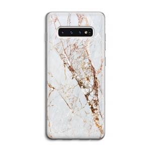 CaseCompany Goud marmer: Samsung Galaxy S10 4G Transparant Hoesje