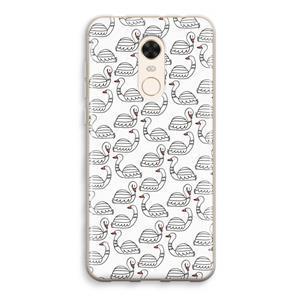 CaseCompany Zwanen: Xiaomi Redmi 5 Transparant Hoesje