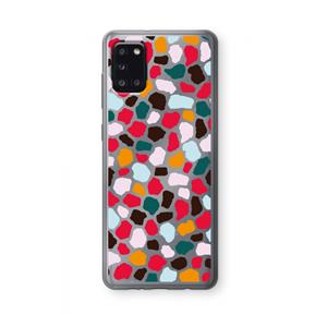 CaseCompany Colored Giraffe: Samsung Galaxy A31 Transparant Hoesje