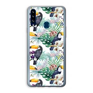 CaseCompany Tukans: Samsung Galaxy A20s Transparant Hoesje