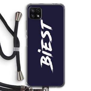 CaseCompany Biest: Samsung Galaxy A22 5G Transparant Hoesje met koord