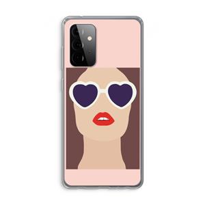 CaseCompany Red lips: Samsung Galaxy A72 Transparant Hoesje