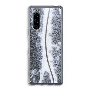 CaseCompany Snøfall: Sony Xperia 5 Transparant Hoesje