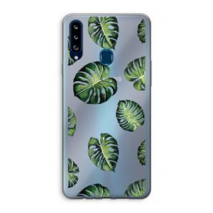 CaseCompany Tropische bladeren: Samsung Galaxy A20s Transparant Hoesje