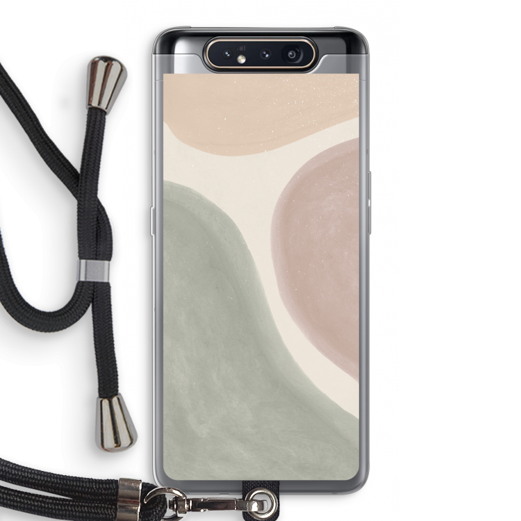 CaseCompany Geo #6: Samsung Galaxy A80 Transparant Hoesje met koord