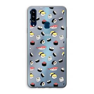 CaseCompany Sushi time: Samsung Galaxy A20s Transparant Hoesje
