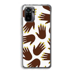 CaseCompany Hands dark: Xiaomi Redmi Note 10 Pro Transparant Hoesje