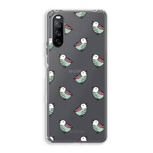CaseCompany Vogeltjes: Sony Xperia 10 III Transparant Hoesje