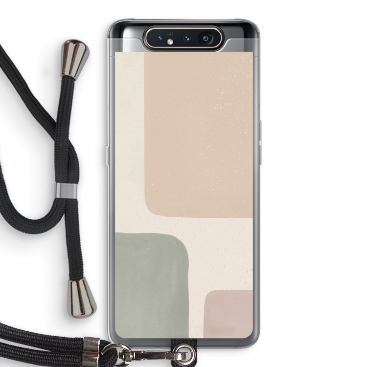 CaseCompany Geo #7: Samsung Galaxy A80 Transparant Hoesje met koord