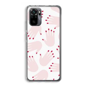 CaseCompany Hands pink: Xiaomi Redmi Note 10 Pro Transparant Hoesje