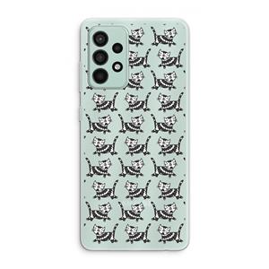 CaseCompany Zwarte poes: Samsung Galaxy A52s 5G Transparant Hoesje