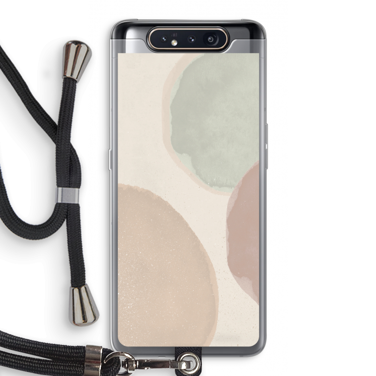 CaseCompany Geo #8: Samsung Galaxy A80 Transparant Hoesje met koord