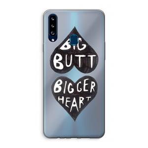 CaseCompany Big butt bigger heart: Samsung Galaxy A20s Transparant Hoesje