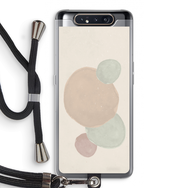 CaseCompany Geo #9: Samsung Galaxy A80 Transparant Hoesje met koord