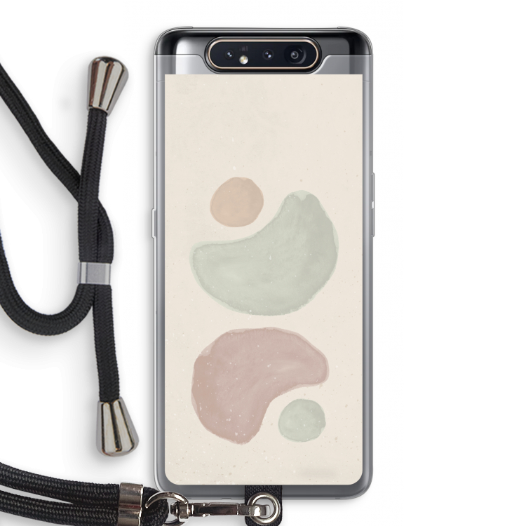 CaseCompany Geo #10: Samsung Galaxy A80 Transparant Hoesje met koord