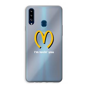 CaseCompany I'm lovin' you: Samsung Galaxy A20s Transparant Hoesje