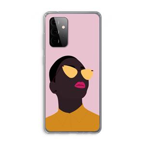 CaseCompany Yellow glasses: Samsung Galaxy A72 Transparant Hoesje