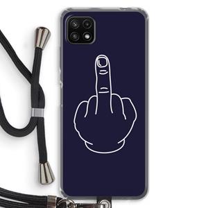 CaseCompany F**k U: Samsung Galaxy A22 5G Transparant Hoesje met koord