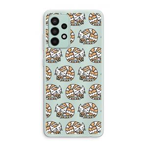 CaseCompany Slapende poes: Samsung Galaxy A52s 5G Transparant Hoesje