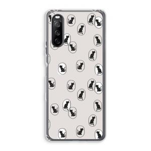 CaseCompany Miauw: Sony Xperia 10 III Transparant Hoesje