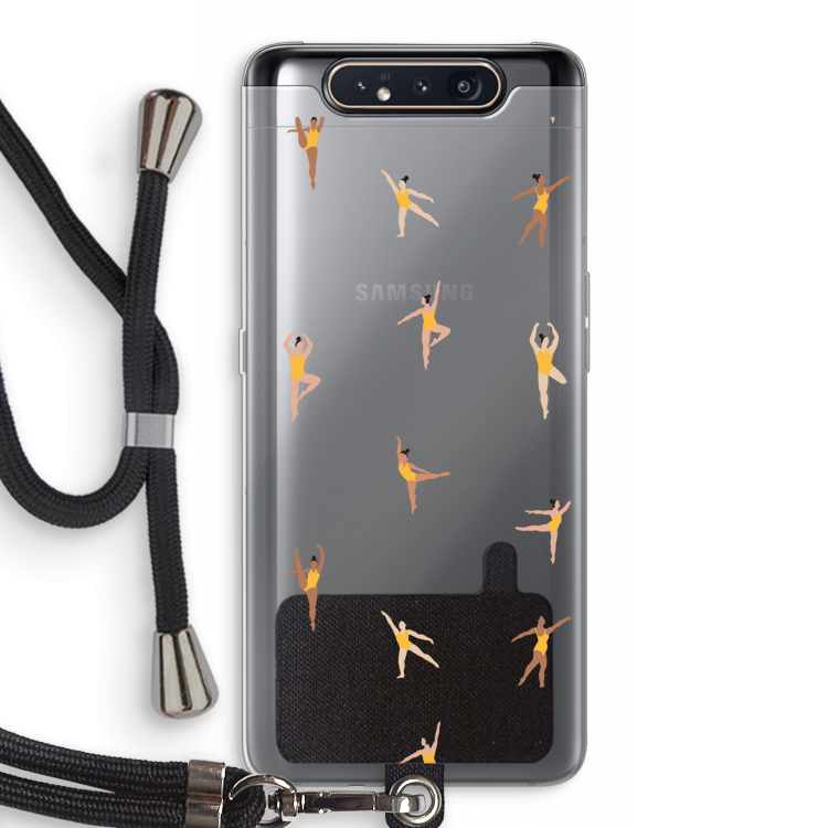 CaseCompany Dans #2: Samsung Galaxy A80 Transparant Hoesje met koord