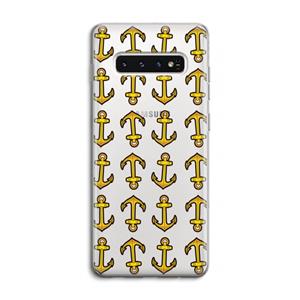 CaseCompany Musketon Anchor: Samsung Galaxy S10 4G Transparant Hoesje