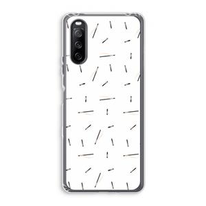 CaseCompany Hipster stripes: Sony Xperia 10 III Transparant Hoesje