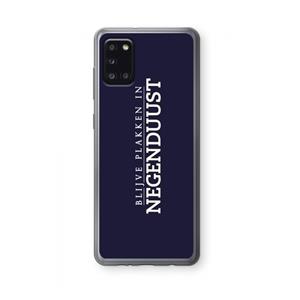 CaseCompany Blijve plakken in Negenduust: Samsung Galaxy A31 Transparant Hoesje