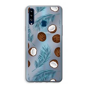 CaseCompany Kokosnoot roze: Samsung Galaxy A20s Transparant Hoesje