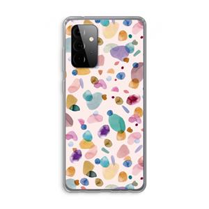 CaseCompany Terrazzo Memphis Pink: Samsung Galaxy A72 Transparant Hoesje