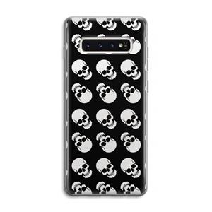 CaseCompany Musketon Skulls: Samsung Galaxy S10 4G Transparant Hoesje