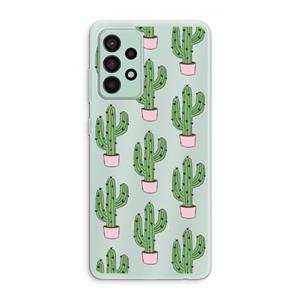 CaseCompany Cactus Lover: Samsung Galaxy A52s 5G Transparant Hoesje