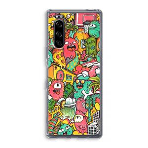 CaseCompany Vexx City: Sony Xperia 5 Transparant Hoesje
