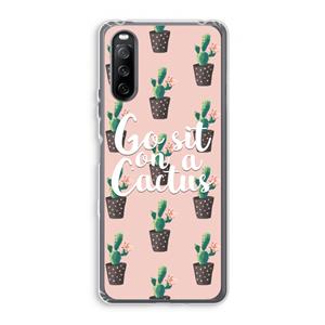CaseCompany Cactus quote: Sony Xperia 10 III Transparant Hoesje