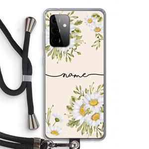 CaseCompany Daisies: Samsung Galaxy A72 5G Transparant Hoesje met koord