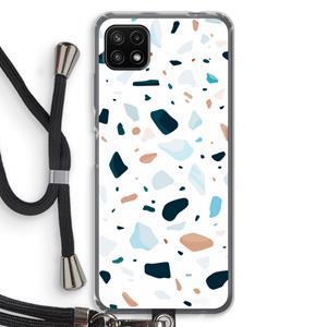 CaseCompany Terrazzo N°13: Samsung Galaxy A22 5G Transparant Hoesje met koord
