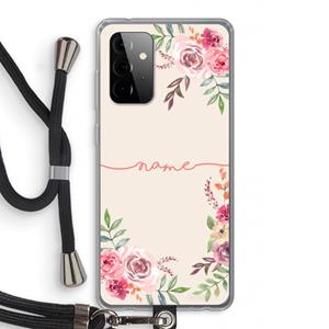 CaseCompany Rozen: Samsung Galaxy A72 5G Transparant Hoesje met koord