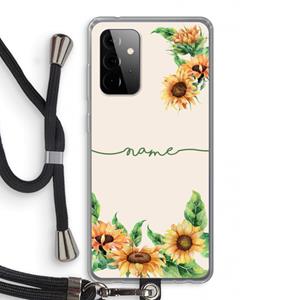 CaseCompany Zonnebloemen: Samsung Galaxy A72 5G Transparant Hoesje met koord