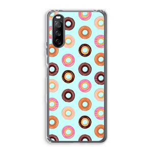 CaseCompany Donuts: Sony Xperia 10 III Transparant Hoesje