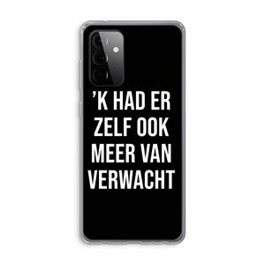 CaseCompany Meer verwacht - Zwart: Samsung Galaxy A72 Transparant Hoesje