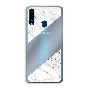 CaseCompany Biggest stripe: Samsung Galaxy A20s Transparant Hoesje