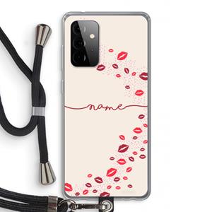 CaseCompany Kusjes: Samsung Galaxy A72 5G Transparant Hoesje met koord